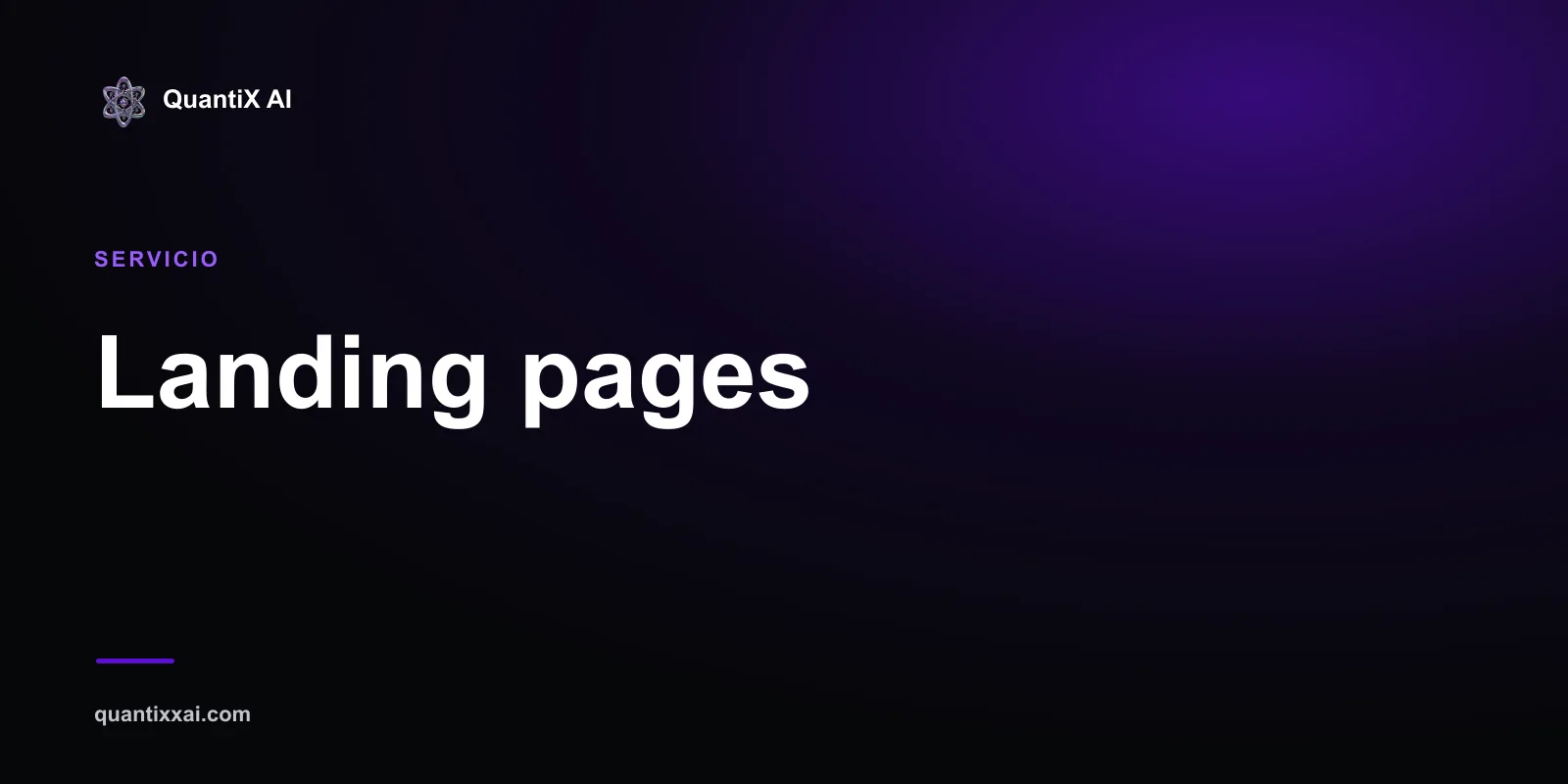 Landing pages — QuantiX AI